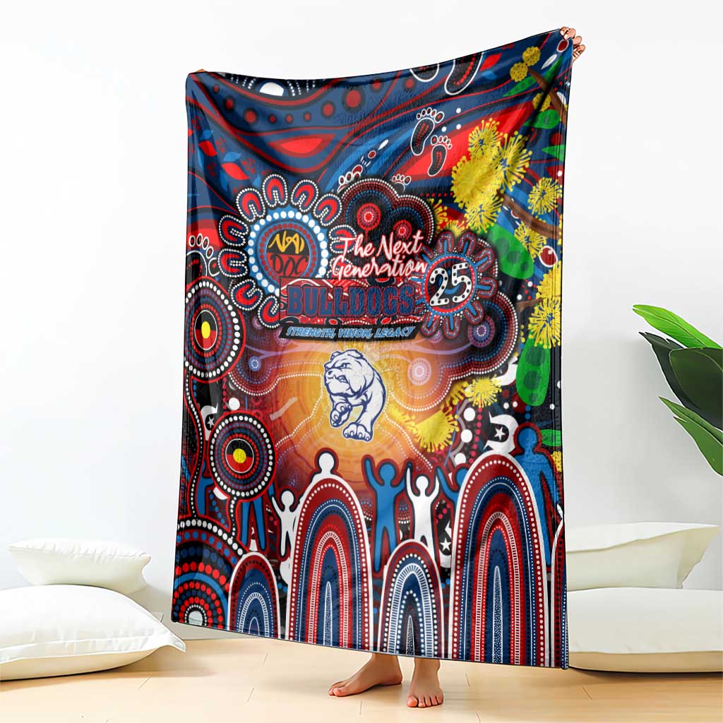 NAIDOC Week 2025 Bulldogs Football Blanket Aboriginal Dot Painting