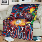 NAIDOC Week 2025 Bulldogs Football Blanket Aboriginal Dot Painting