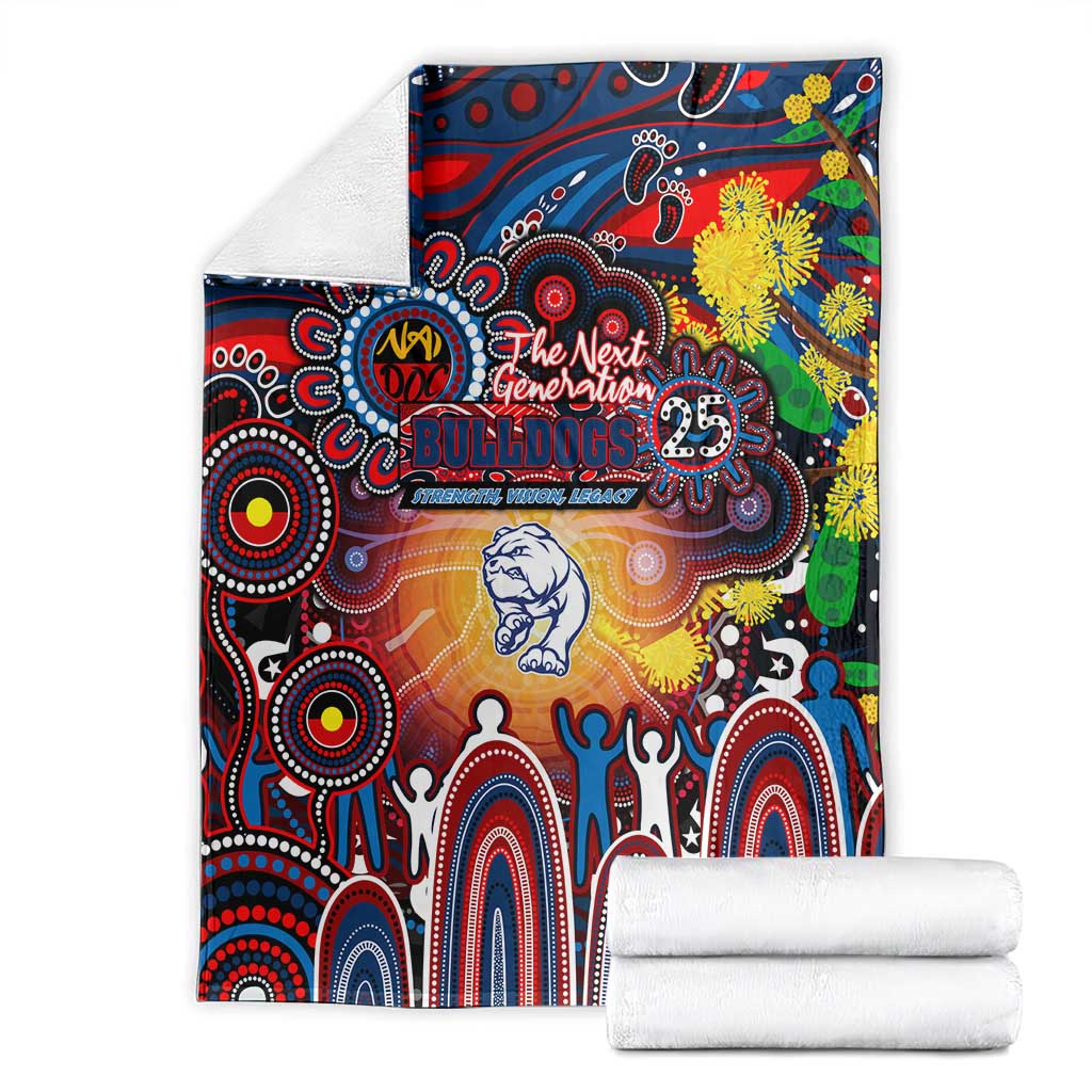 NAIDOC Week 2025 Bulldogs Football Blanket Aboriginal Dot Painting