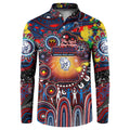 Personalised NAIDOC Week 2025 Bulldogs Football Button Sweatshirt Aboriginal Dot Painting