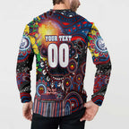 Personalised NAIDOC Week 2025 Bulldogs Football Button Sweatshirt Aboriginal Dot Painting