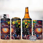NAIDOC Week 2025 Bulldogs Football 4 in 1 Can Cooler Tumbler Aboriginal Dot Painting