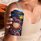 NAIDOC Week 2025 Bulldogs Football 4 in 1 Can Cooler Tumbler Aboriginal Dot Painting