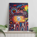 NAIDOC Week 2025 Bulldogs Football Canvas Wall Art Aboriginal Dot Painting
