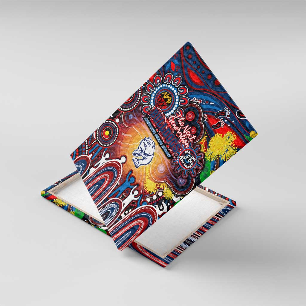 NAIDOC Week 2025 Bulldogs Football Canvas Wall Art Aboriginal Dot Painting