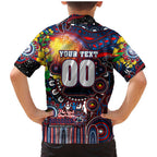 Personalised NAIDOC Week 2025 Bulldogs Football Family Matching Mermaid Dress and Hawaiian Shirt Aboriginal Dot Painting