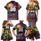 Personalised NAIDOC Week 2025 Bulldogs Football Family Matching Mermaid Dress and Hawaiian Shirt Aboriginal Dot Painting