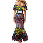 Personalised NAIDOC Week 2025 Bulldogs Football Family Matching Mermaid Dress and Hawaiian Shirt Aboriginal Dot Painting