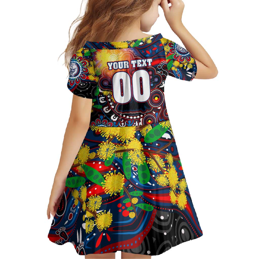 Personalised NAIDOC Week 2025 Bulldogs Football Family Matching Summer Maxi Dress and Hawaiian Shirt Aboriginal Dot Painting