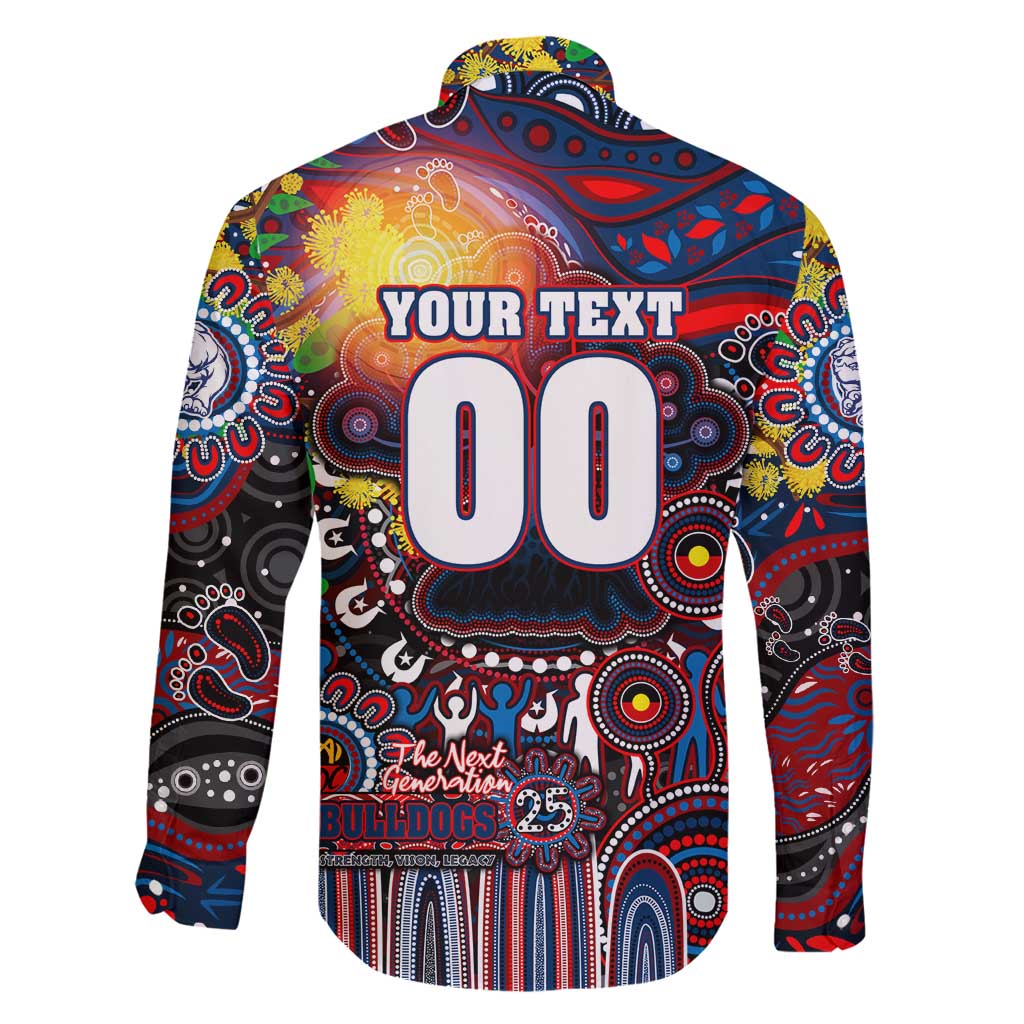 Personalised NAIDOC Week 2025 Bulldogs Football Family Matching Summer Maxi Dress and Hawaiian Shirt Aboriginal Dot Painting
