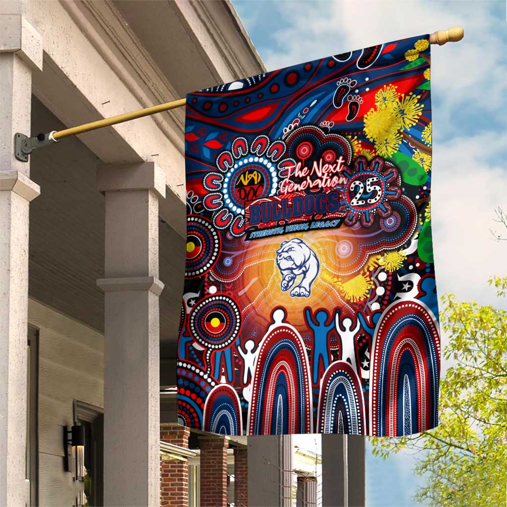 NAIDOC Week 2025 Bulldogs Football Garden Flag Aboriginal Dot Painting