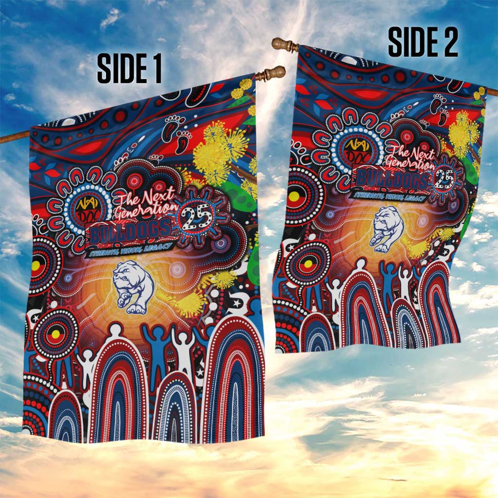 NAIDOC Week 2025 Bulldogs Football Garden Flag Aboriginal Dot Painting