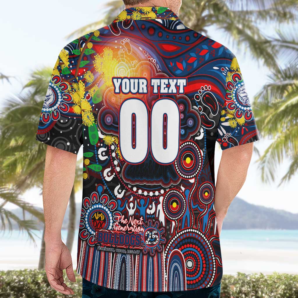 Personalised NAIDOC Week 2025 Bulldogs Football Hawaiian Shirt Aboriginal Dot Painting