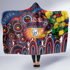 NAIDOC Week 2025 Bulldogs Football Hooded Blanket Aboriginal Dot Painting