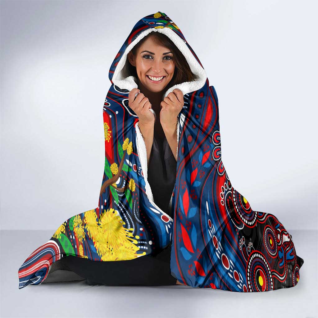 NAIDOC Week 2025 Bulldogs Football Hooded Blanket Aboriginal Dot Painting