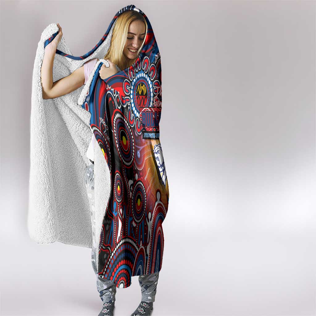 NAIDOC Week 2025 Bulldogs Football Hooded Blanket Aboriginal Dot Painting