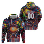 Personalised NAIDOC Week 2025 Bulldogs Football Hoodie Aboriginal Dot Painting
