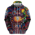 Personalised NAIDOC Week 2025 Bulldogs Football Hoodie Aboriginal Dot Painting