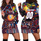 Personalised NAIDOC Week 2025 Bulldogs Football Hoodie Dress Aboriginal Dot Painting