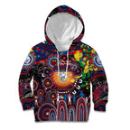 Personalised NAIDOC Week 2025 Bulldogs Football Kid Hoodie Aboriginal Dot Painting
