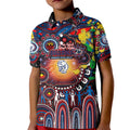 Personalised NAIDOC Week 2025 Bulldogs Football Kid Polo Shirt Aboriginal Dot Painting