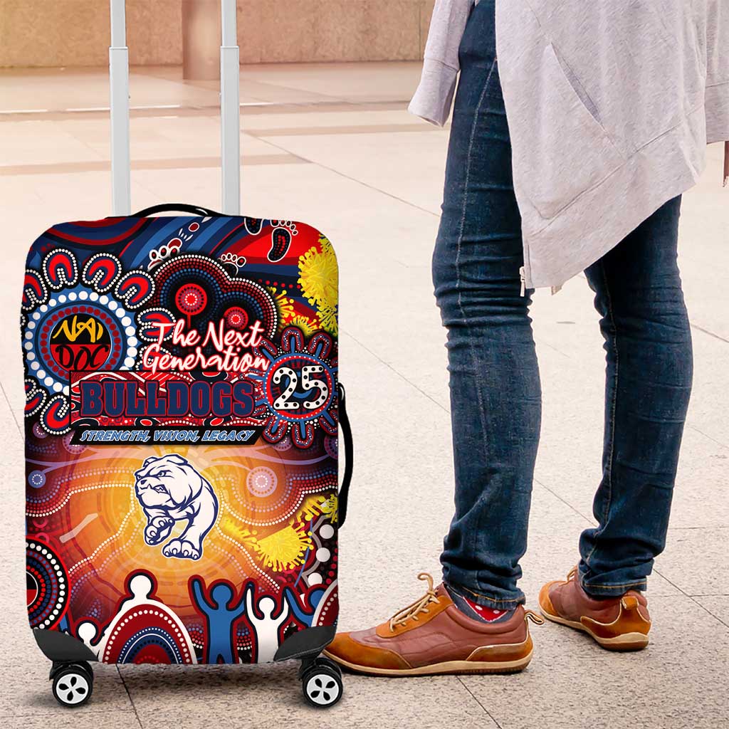 NAIDOC Week 2025 Bulldogs Football Luggage Cover Aboriginal Dot Painting