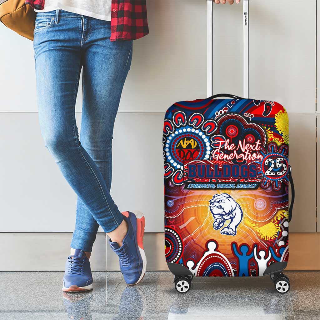 NAIDOC Week 2025 Bulldogs Football Luggage Cover Aboriginal Dot Painting