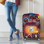 NAIDOC Week 2025 Bulldogs Football Luggage Cover Aboriginal Dot Painting