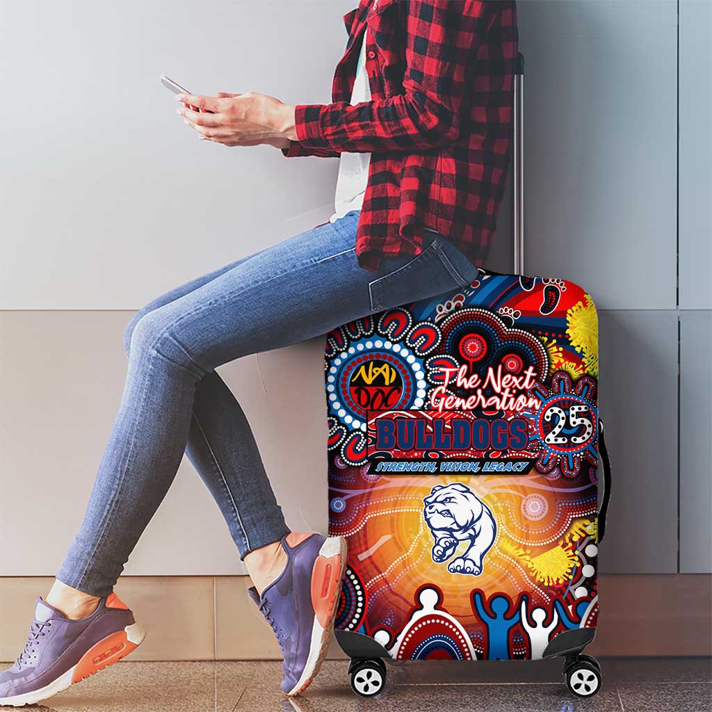 NAIDOC Week 2025 Bulldogs Football Luggage Cover Aboriginal Dot Painting