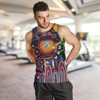 Personalised NAIDOC Week 2025 Bulldogs Football Men Tank Top Aboriginal Dot Painting