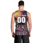 Personalised NAIDOC Week 2025 Bulldogs Football Men Tank Top Aboriginal Dot Painting
