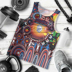 Personalised NAIDOC Week 2025 Bulldogs Football Men Tank Top Aboriginal Dot Painting