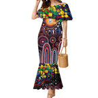 Personalised NAIDOC Week 2025 Bulldogs Football Mermaid Dress Aboriginal Dot Painting