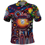 Personalised NAIDOC Week 2025 Bulldogs Football Polo Shirt Aboriginal Dot Painting