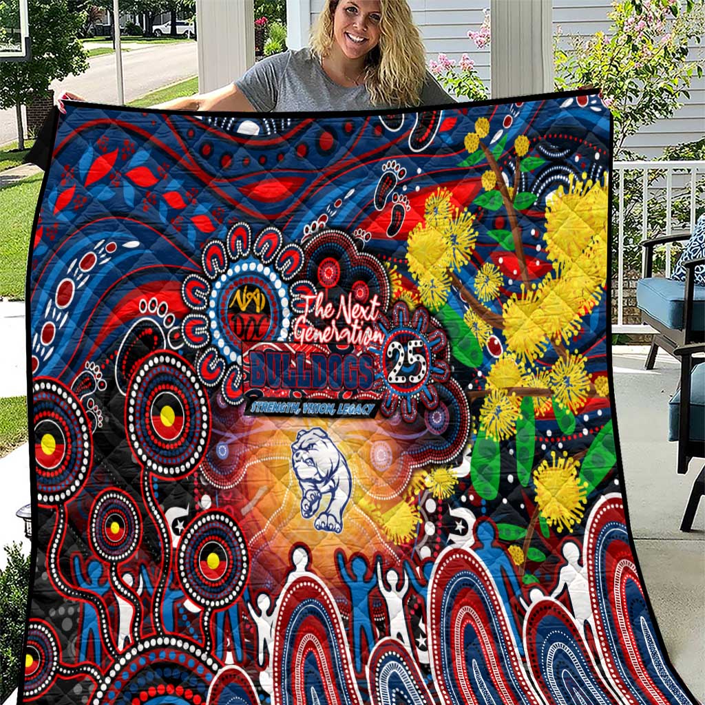 NAIDOC Week 2025 Bulldogs Football Quilt Aboriginal Dot Painting
