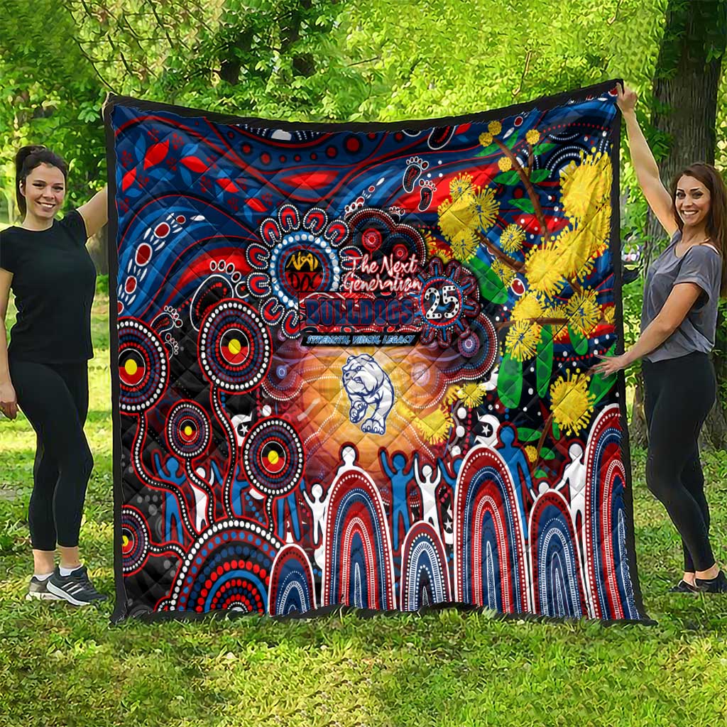 NAIDOC Week 2025 Bulldogs Football Quilt Aboriginal Dot Painting