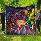 NAIDOC Week 2025 Bulldogs Football Quilt Aboriginal Dot Painting