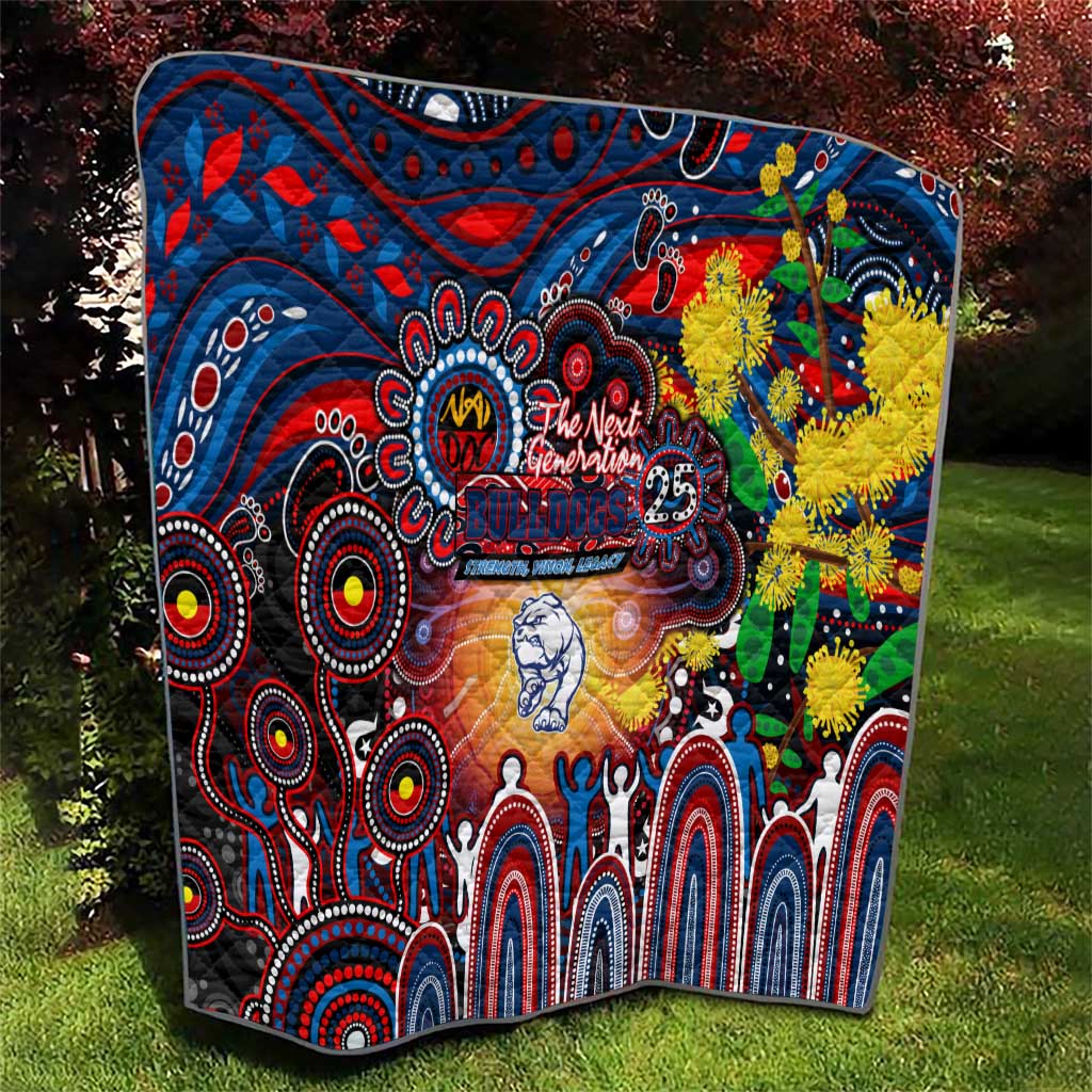 NAIDOC Week 2025 Bulldogs Football Quilt Aboriginal Dot Painting