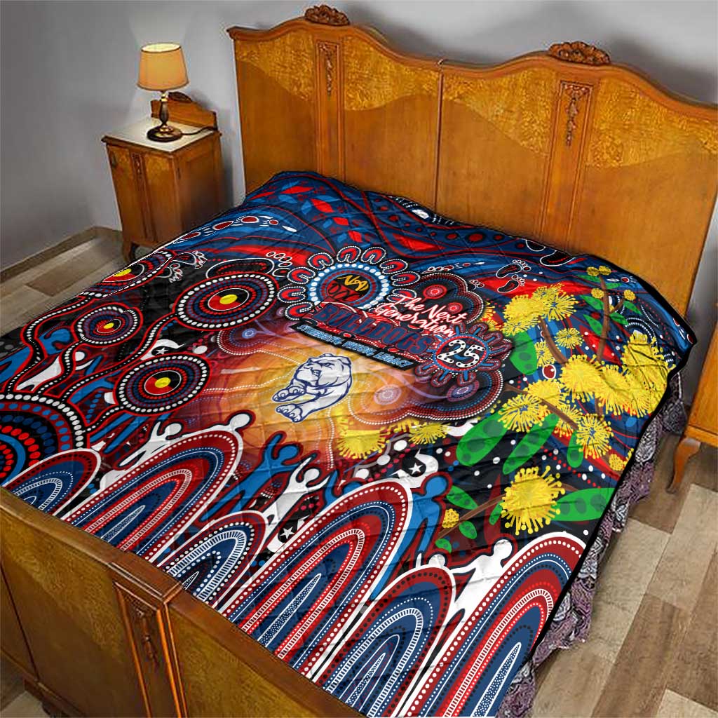 NAIDOC Week 2025 Bulldogs Football Quilt Aboriginal Dot Painting