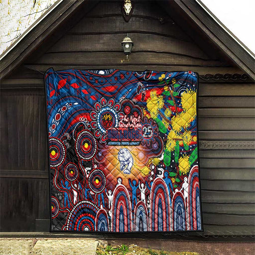 NAIDOC Week 2025 Bulldogs Football Quilt Aboriginal Dot Painting