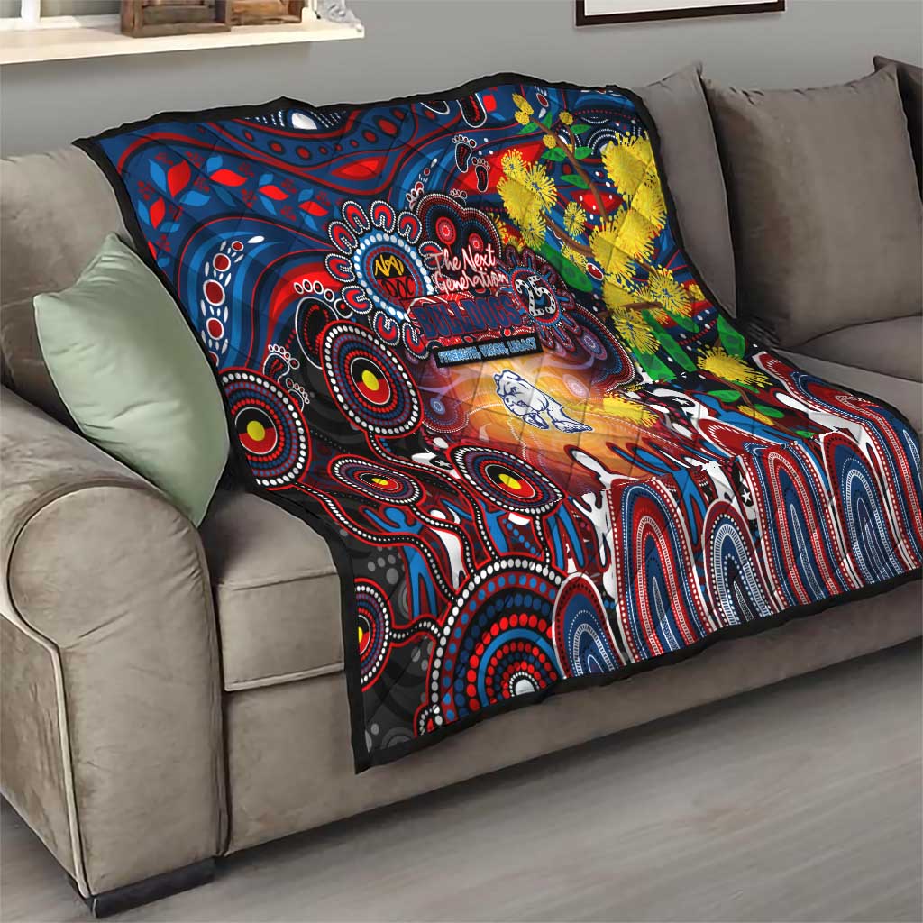 NAIDOC Week 2025 Bulldogs Football Quilt Aboriginal Dot Painting