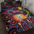 NAIDOC Week 2025 Bulldogs Football Quilt Bed Set Aboriginal Dot Painting