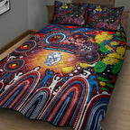 NAIDOC Week 2025 Bulldogs Football Quilt Bed Set Aboriginal Dot Painting