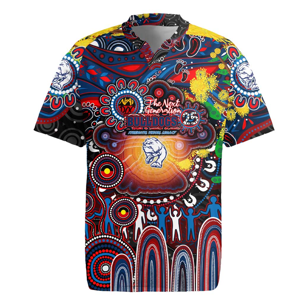 Personalised NAIDOC Week 2025 Bulldogs Football Rugby Jersey Aboriginal Dot Painting