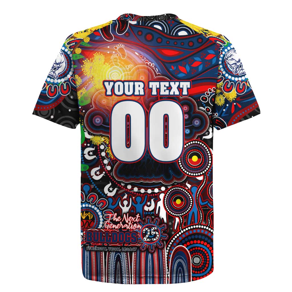 Personalised NAIDOC Week 2025 Bulldogs Football Rugby Jersey Aboriginal Dot Painting