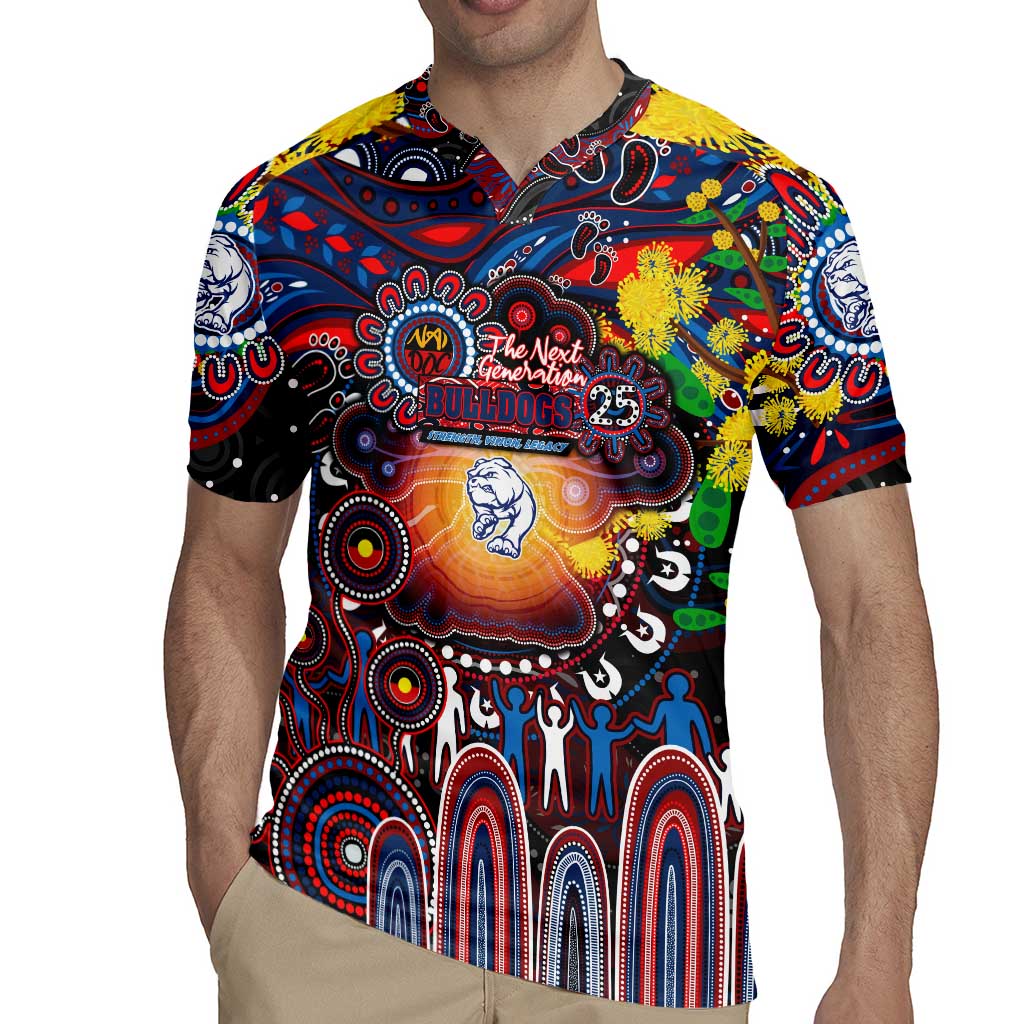 Personalised NAIDOC Week 2025 Bulldogs Football Rugby Jersey Aboriginal Dot Painting