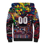 Personalised NAIDOC Week 2025 Bulldogs Football Sherpa Hoodie Aboriginal Dot Painting