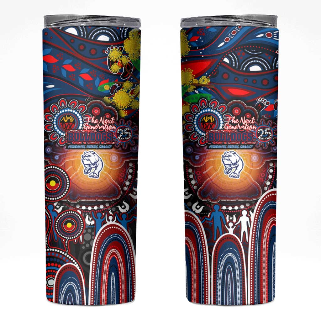 NAIDOC Week 2025 Bulldogs Football Skinny Tumbler Aboriginal Dot Painting