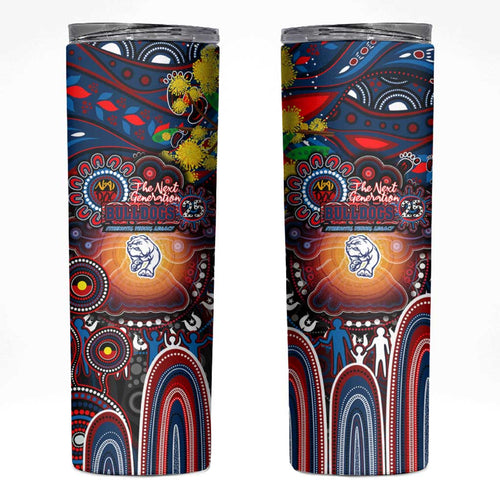 NAIDOC Week 2025 Bulldogs Football Skinny Tumbler Aboriginal Dot Painting