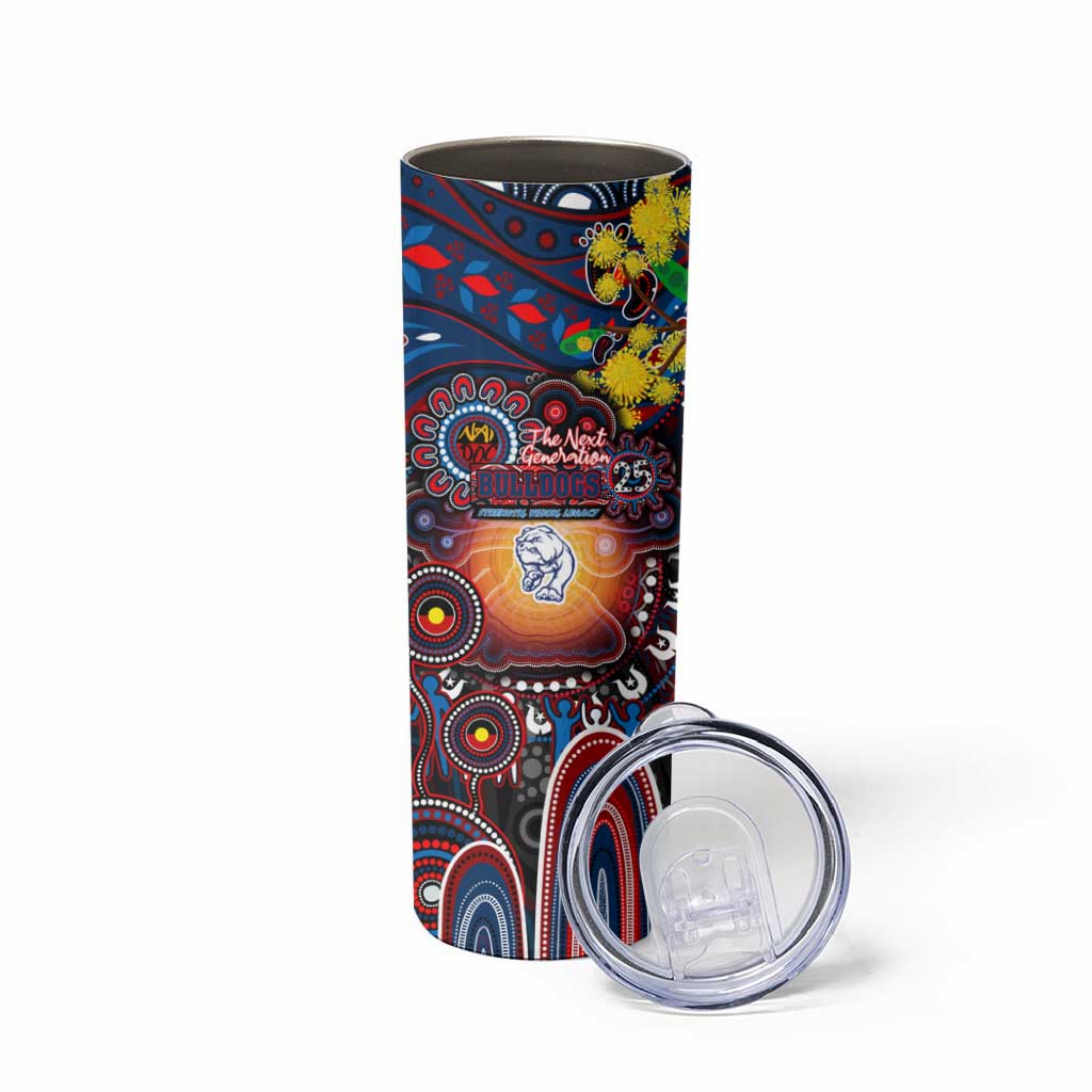 NAIDOC Week 2025 Bulldogs Football Skinny Tumbler Aboriginal Dot Painting